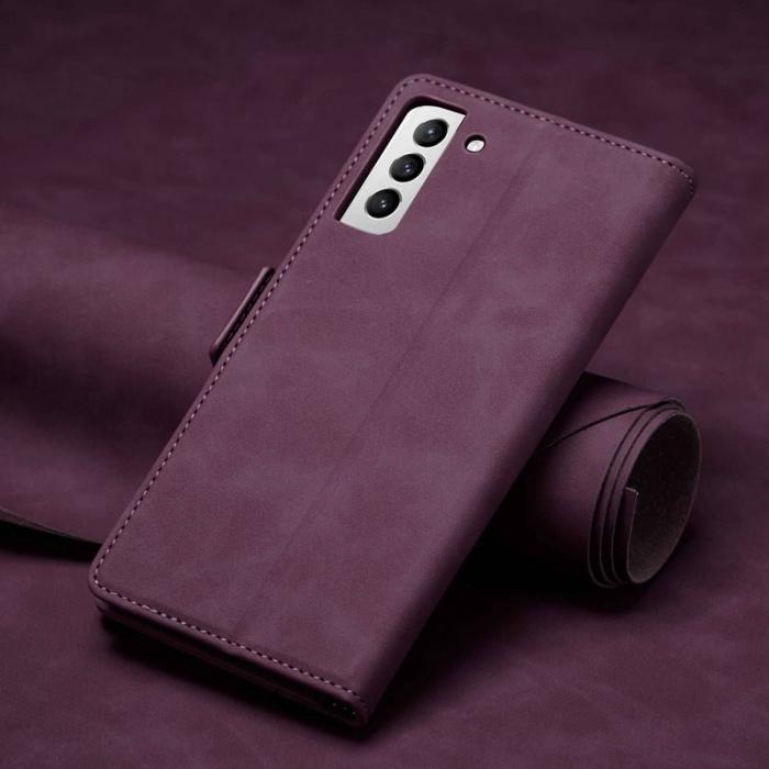 FORWENW - FORWENW F3-Series Samsung Galaxy S22 5G Fodral PU Läder - Vinröd