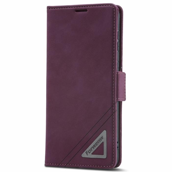 FORWENW - FORWENW F3-Series Samsung Galaxy S22 5G Fodral PU Läder - Vinröd