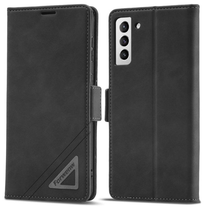 FORWENW - FORWENW F3-Series Samsung Galaxy S22+ Fodral PU Läder - Svart