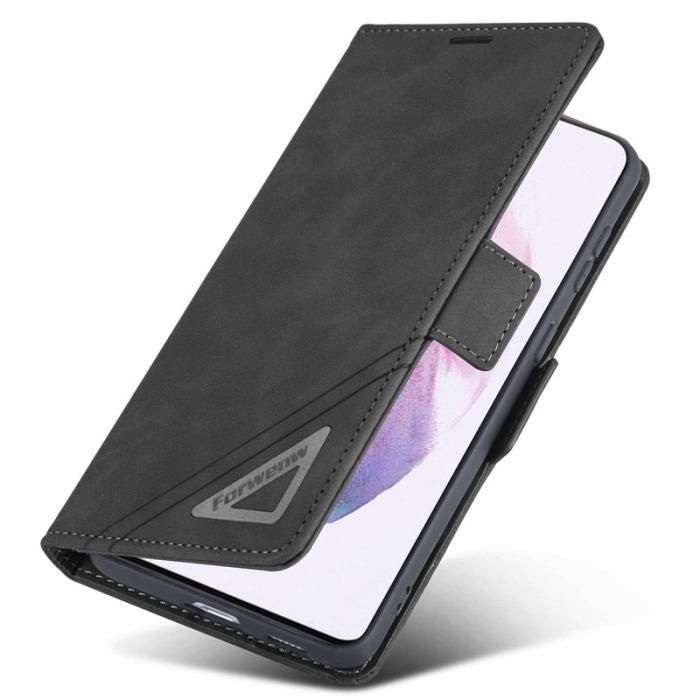 FORWENW - FORWENW F3-Series Samsung Galaxy S22+ Fodral PU Läder - Svart