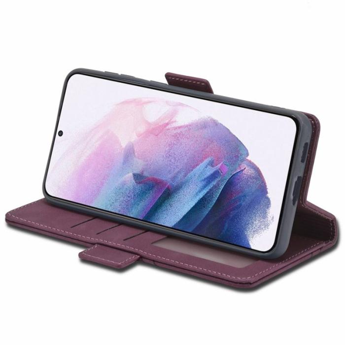 FORWENW - FORWENW F3-Series Samsung Galaxy S22+ Fodral PU Läder - Vinröd