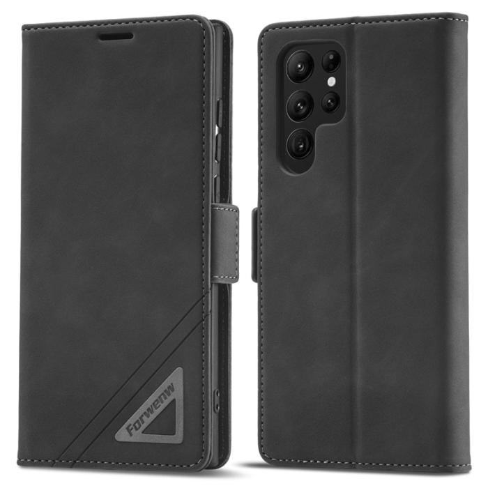 FORWENW - FORWENW F3-Series Samsung Galaxy S23 Ultra Flip Fodral - Svart
