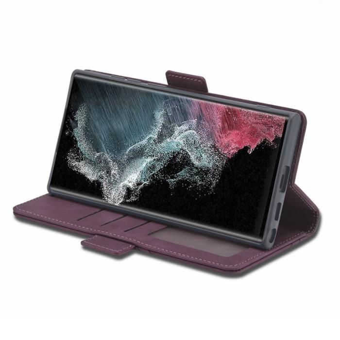 FORWENW - FORWENW F3-Series Samsung Galaxy S23 Ultra Flip Fodral - Vinröd