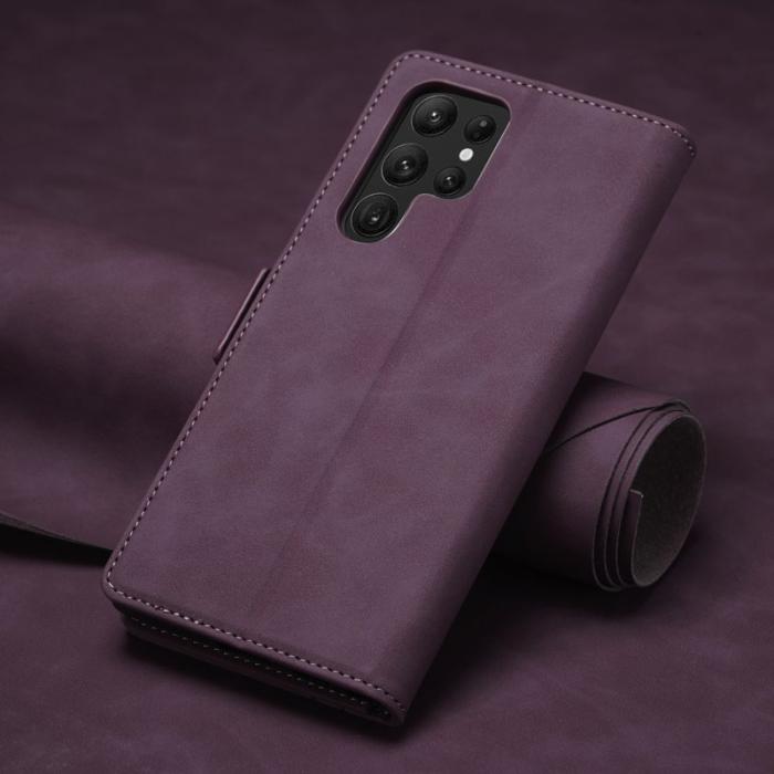 FORWENW - FORWENW F3-Series Samsung Galaxy S23 Ultra Flip Fodral - Vinröd