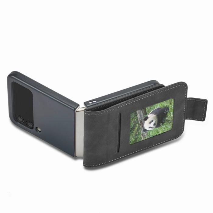 FORWENW - FORWENW F3-Series Samsung Galaxy Z Flip4 Fodral PU Läder - Svart