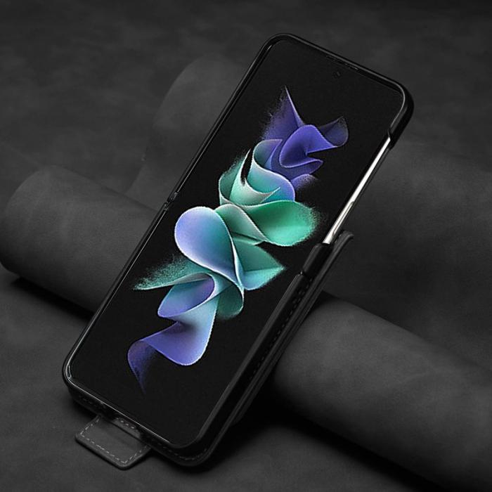 FORWENW - FORWENW F3-Series Samsung Galaxy Z Flip4 Fodral PU Läder - Svart