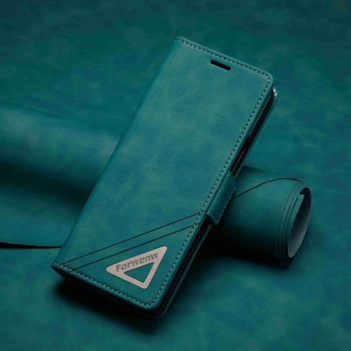 FORWENW - FORWENW F3-Series Samsung Galaxy Z Fold4 Fodral - PU Läder - Cyan