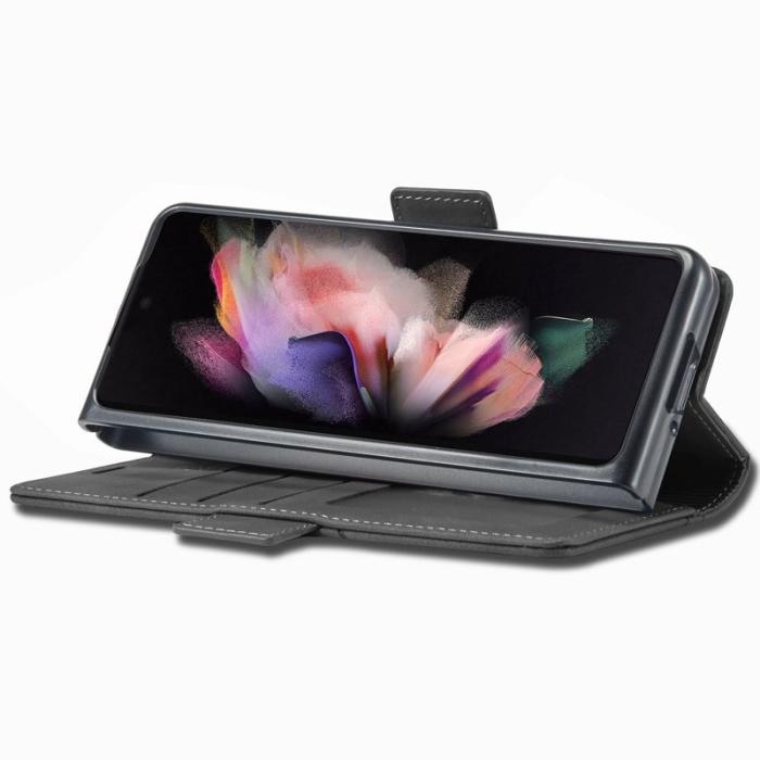 FORWENW - FORWENW F3-Series Samsung Galaxy Z Fold4 Fodral - PU Läder - Svart