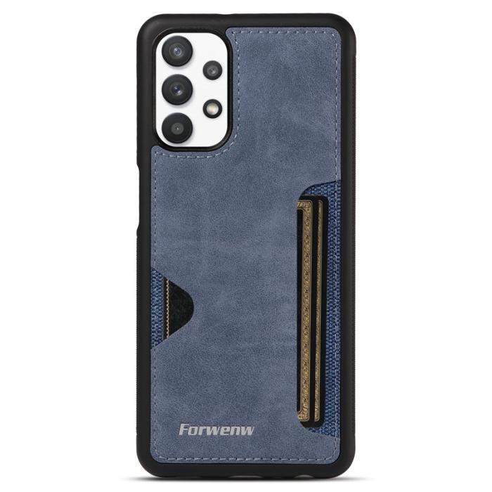 FORWENW - FORWENW F5 Samsung Galaxy A53 5G Fodral Äkta läder - Blå