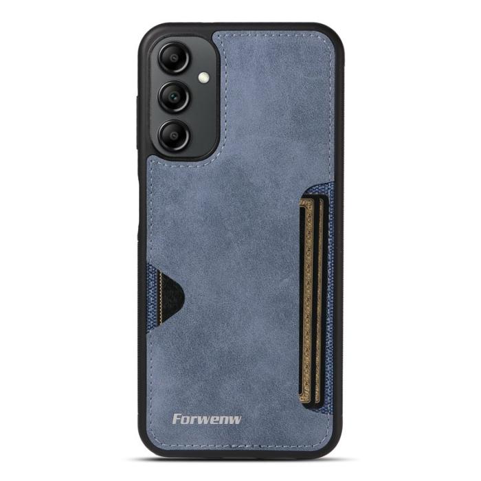 FORWENW - FORWENW F5 Samsung Galaxy S24+ Fodral Äkta läder - Blå