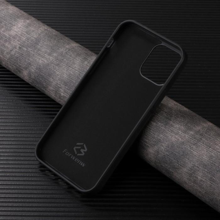 FORWENW - FORWENW F5 Series för iPhone 15 Fodral Äkta läder - Grön