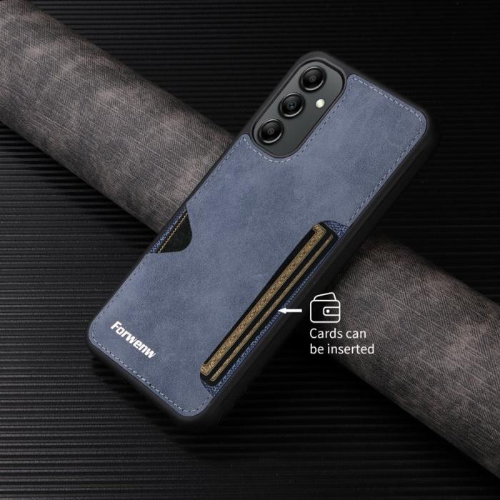 FORWENW - FORWENW F5 Series Samsung Galaxy A14 5G Fodral PU Läder - Blå