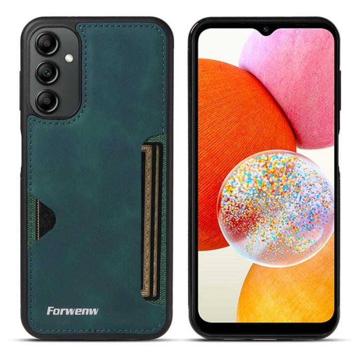 FORWENW - FORWENW F5 Series Samsung Galaxy A14 5G Fodral PU Läder - Grön