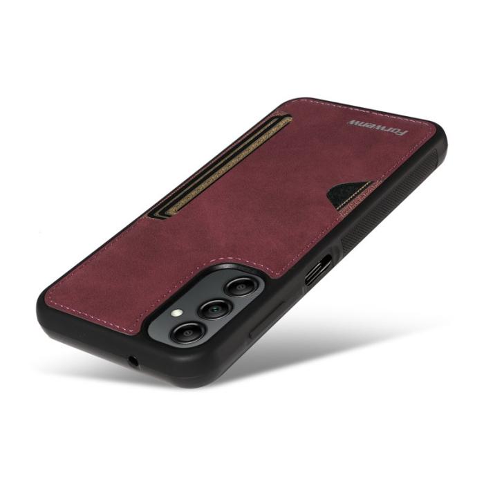 FORWENW - FORWENW F5 Series Samsung Galaxy A14 Fodral PU Läder - Vinröd