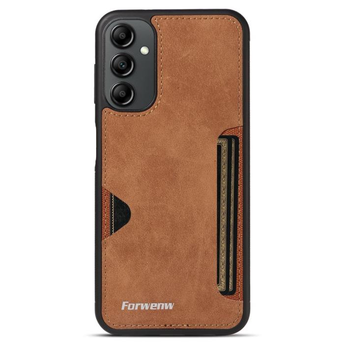 FORWENW - FORWENW F5 Series Samsung Galaxy A15 5G Fodral Äkta läder - Brun