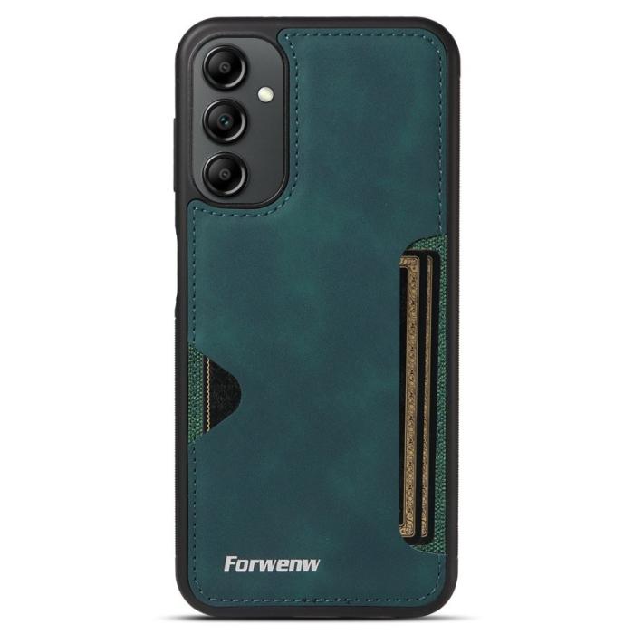 FORWENW - FORWENW F5 Series Samsung Galaxy A15 5G Fodral Äkta läder - Grön