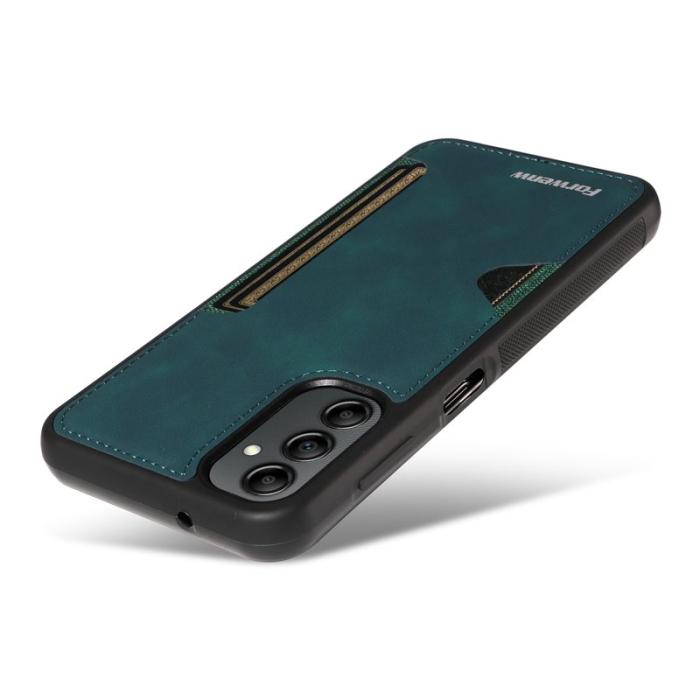 FORWENW - FORWENW F5 Series Samsung Galaxy A15 5G Fodral Äkta läder - Grön