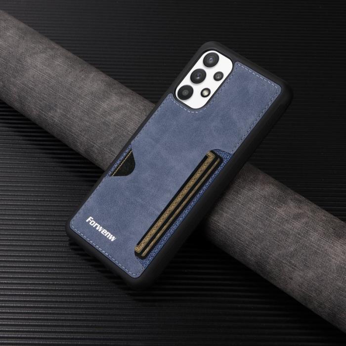 FORWENW - FORWENW F5 Series Samsung Galaxy A33 5G Fodral Äkta läder - Blå