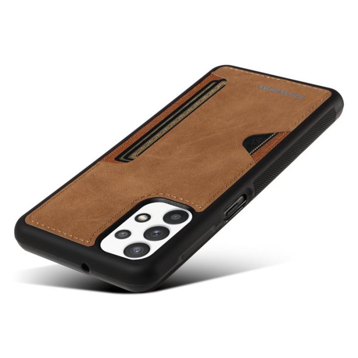 FORWENW - FORWENW F5 Series Samsung Galaxy A33 5G Fodral - Äkta läder - Brun