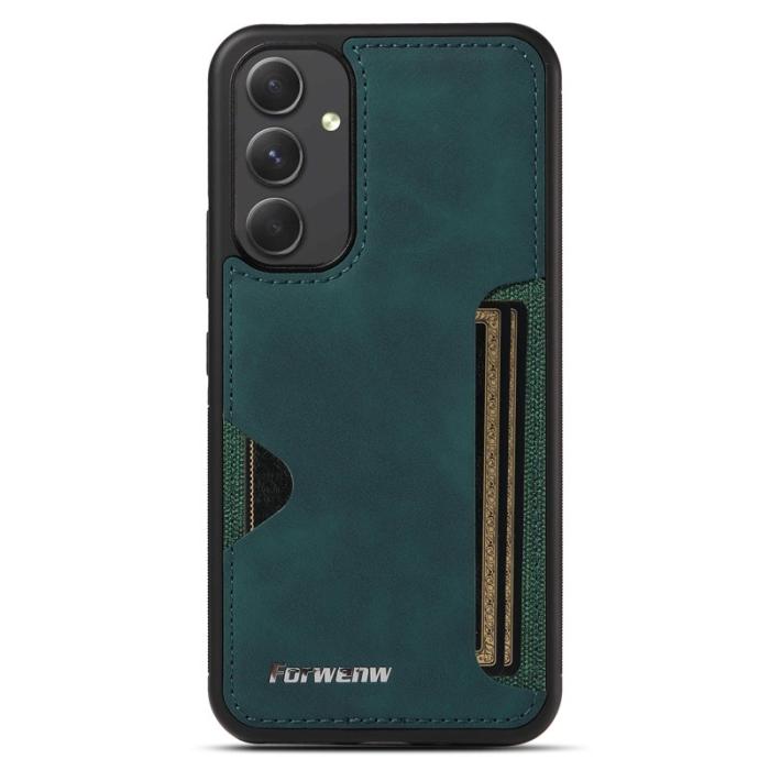 FORWENW - FORWENW F5 Series Samsung Galaxy A34 5G Fodral Äkta läder - Grön