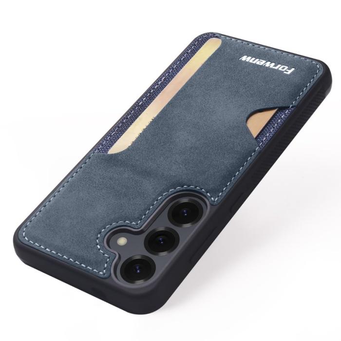 FORWENW - FORWENW F5 Series Samsung Galaxy A35 Fodral PU Läder - Blå