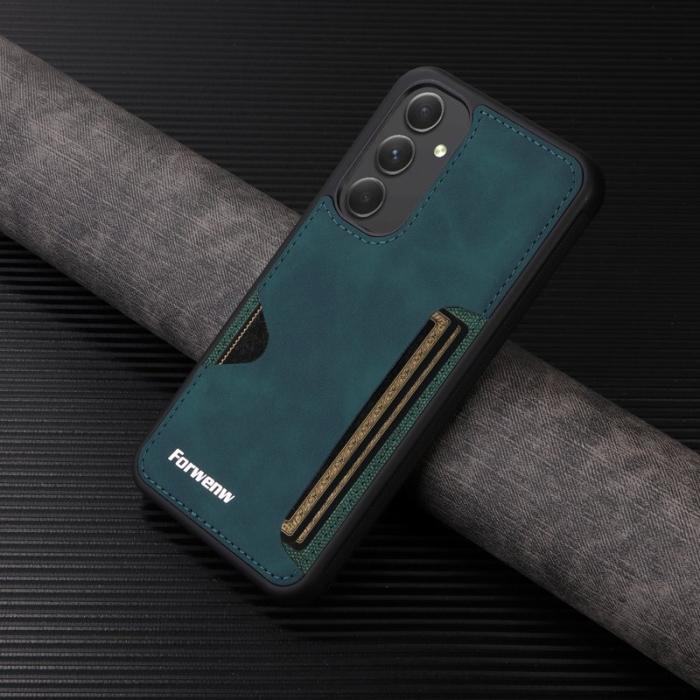 FORWENW - FORWENW F5 Series Samsung Galaxy A35 Fodral PU Läder - Grön
