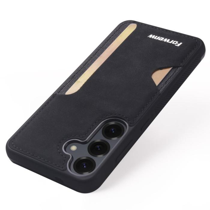 FORWENW - FORWENW F5 Series Samsung Galaxy A35 Fodral PU Läder - Svart