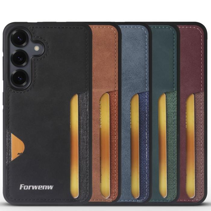 FORWENW - FORWENW F5 Series Samsung Galaxy A35 Fodral PU Läder - Vinröd