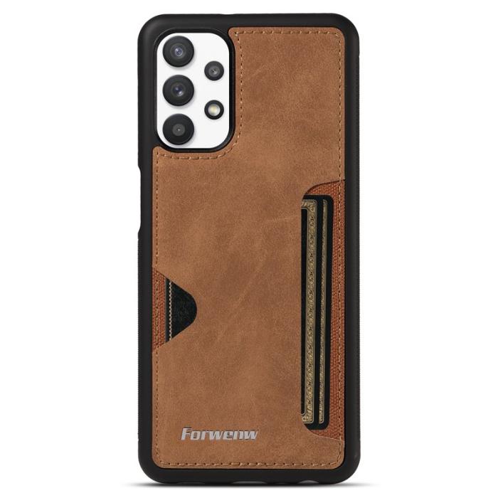FORWENW - FORWENW F5 Series Samsung Galaxy A53 5G Fodral Äkta läder - Brun