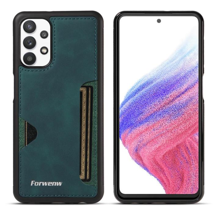 FORWENW - FORWENW F5 Series Samsung Galaxy A53 5G Fodral Äkta läder - Grön