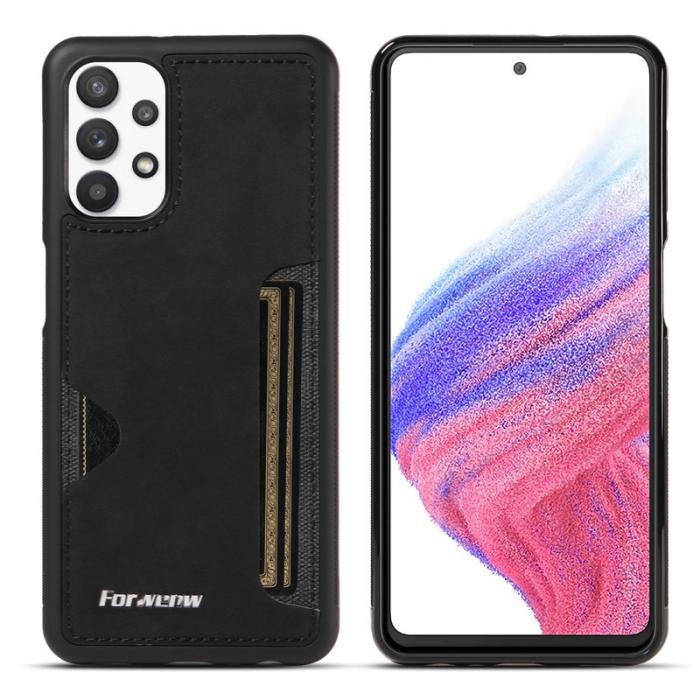 FORWENW - FORWENW F5 Series Samsung Galaxy A53 5G Fodral Äkta läder - Svart