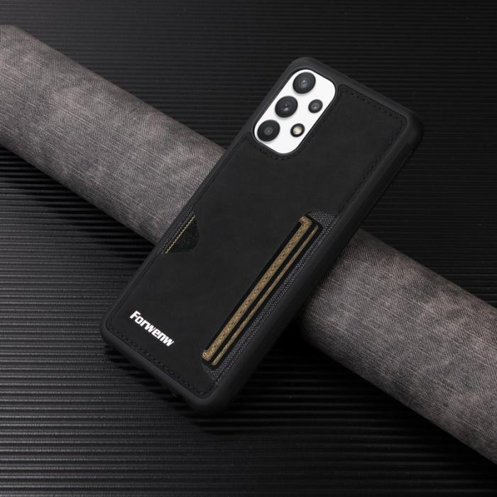 FORWENW - FORWENW F5 Series Samsung Galaxy A53 5G Fodral Äkta läder - Svart