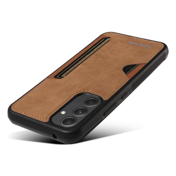 FORWENW - FORWENW F5 Series Samsung Galaxy A54 5G Fodral Äkta läder - Brun