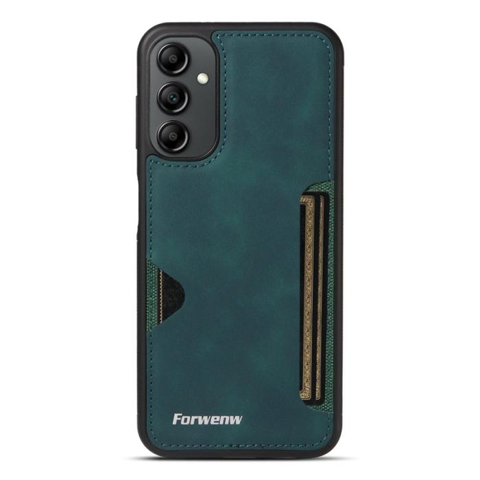 FORWENW - FORWENW F5 Series Samsung Galaxy S24 Fodral Äkta läder - Grön