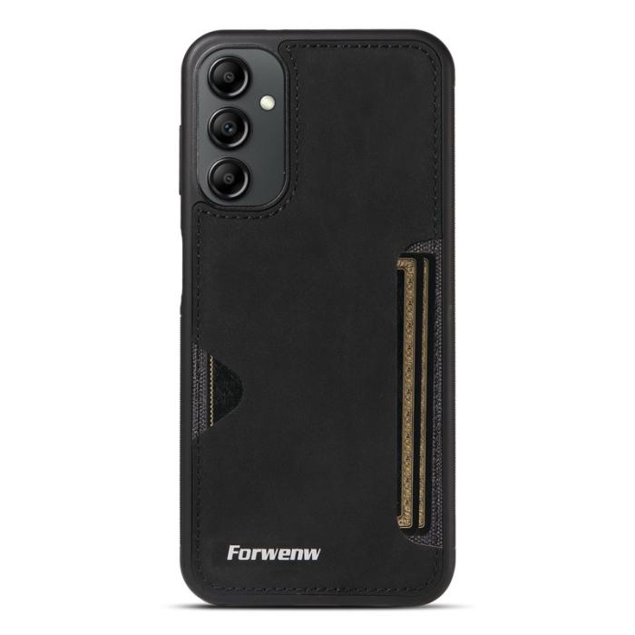 FORWENW - FORWENW F5 Series Samsung Galaxy S24 Fodral Äkta läder - Svart