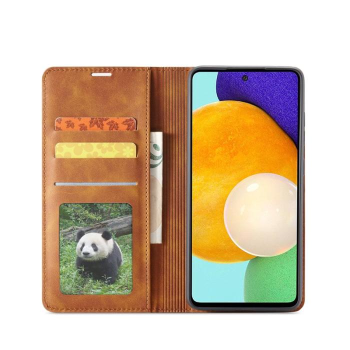 FORWENW - FORWENW Fantasy Series Fodral för Samsung Galaxy A52 - Äkta läder - Brun