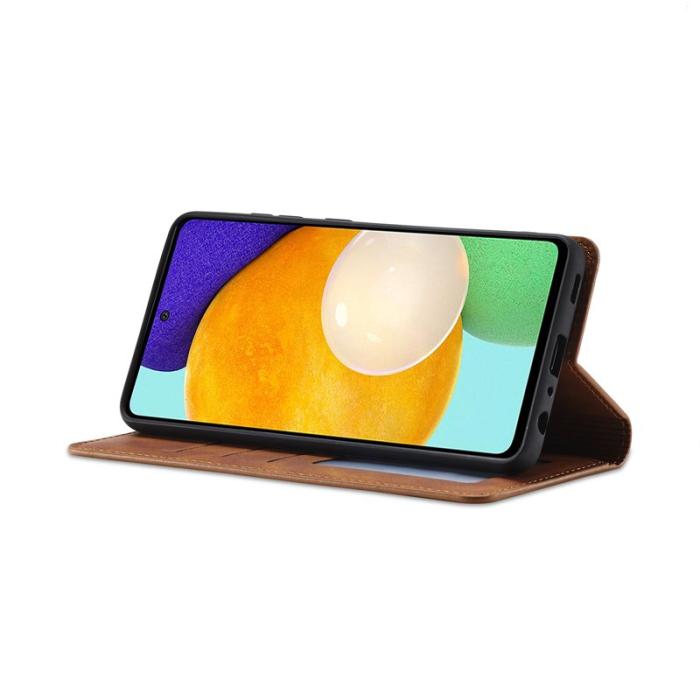 FORWENW - FORWENW Fantasy Series Fodral för Samsung Galaxy A52 - Äkta läder - Brun