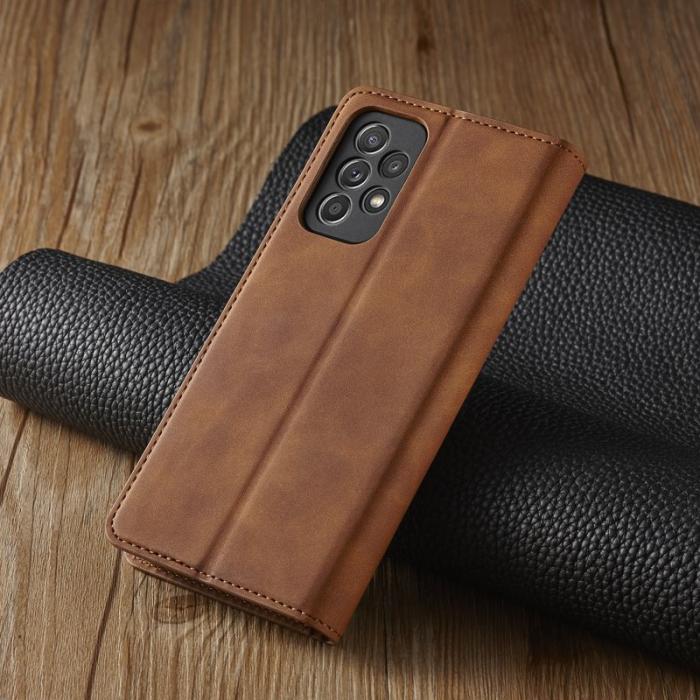 FORWENW - FORWENW Fantasy Series Fodral för Samsung Galaxy A52 - Äkta läder - Brun