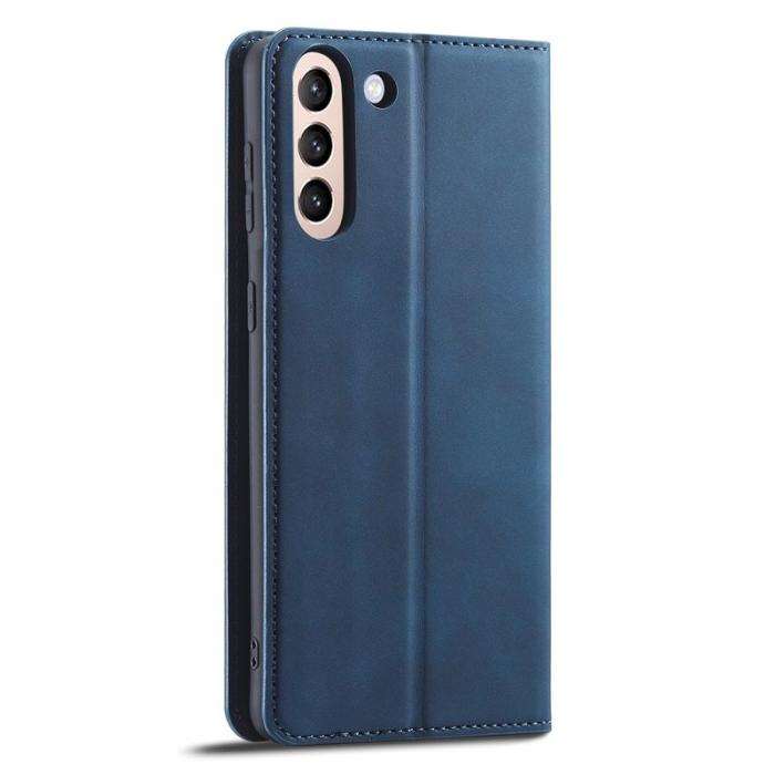 FORWENW - FORWENW Fantasy Series Fodral för Samsung Galaxy S21 FE - Äkta läder - Blå