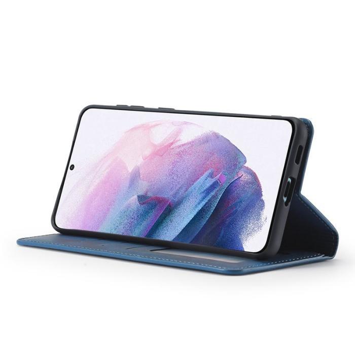 FORWENW - FORWENW Fantasy Series Fodral för Samsung Galaxy S21 FE - Äkta läder - Blå