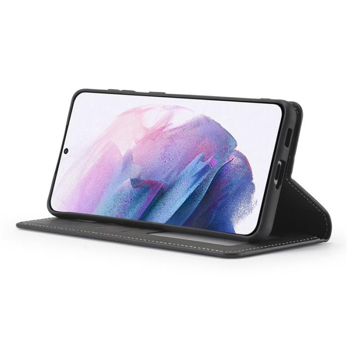 FORWENW - FORWENW Fantasy Series Fodral för Samsung Galaxy S21 FE - Äkta läder - Svart