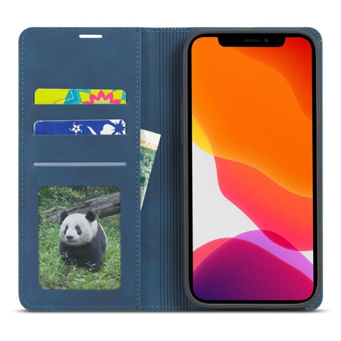 FORWENW - FORWENW Fantasy Series Fodral i Äkta Läder för iPhone 13 Pro Max - Blå