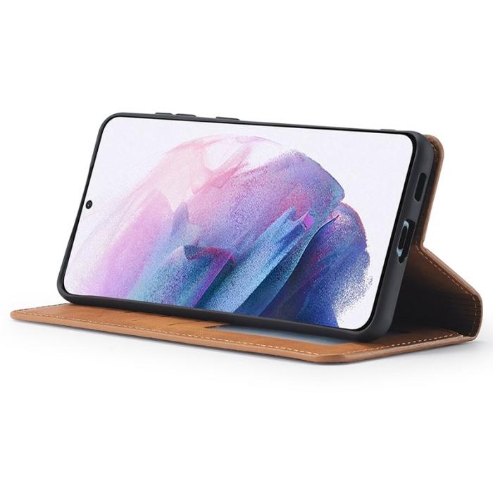 FORWENW - FORWENW Fantasy Series Fodral i PU-läder för Samsung Galaxy S22+ - Brun