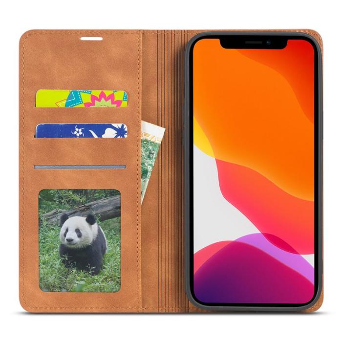 FORWENW - FORWENW Fantasy Series iPhone 12 Pro Max Skal Äkta läder - Brun