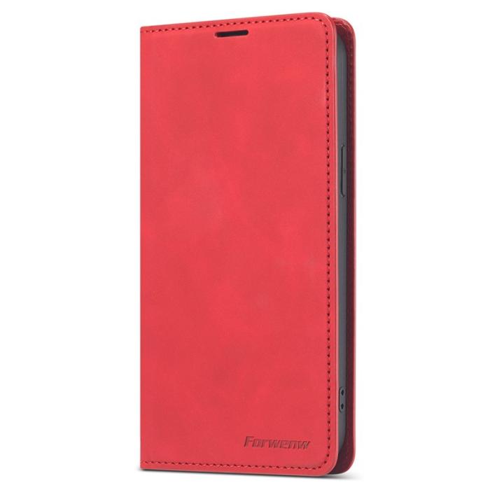 FORWENW - FORWENW Fantasy Series iPhone 13 Pro Max Fodral Äkta läder - Röd