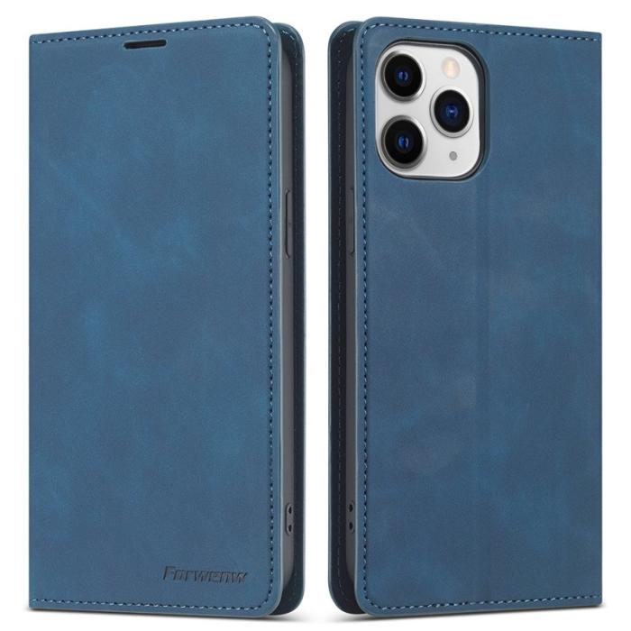 FORWENW - FORWENW Fantasy Series iPhone 13 Skal Äkta läder - Blå