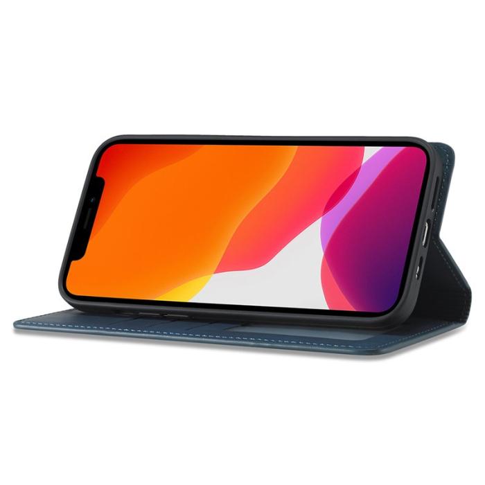 FORWENW - FORWENW Fantasy Series iPhone 13 Skal Äkta läder - Blå