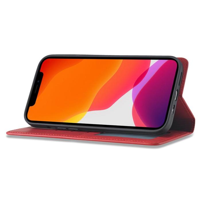 FORWENW - FORWENW Fantasy Series iPhone 13 Skal Äkta läder - Röd