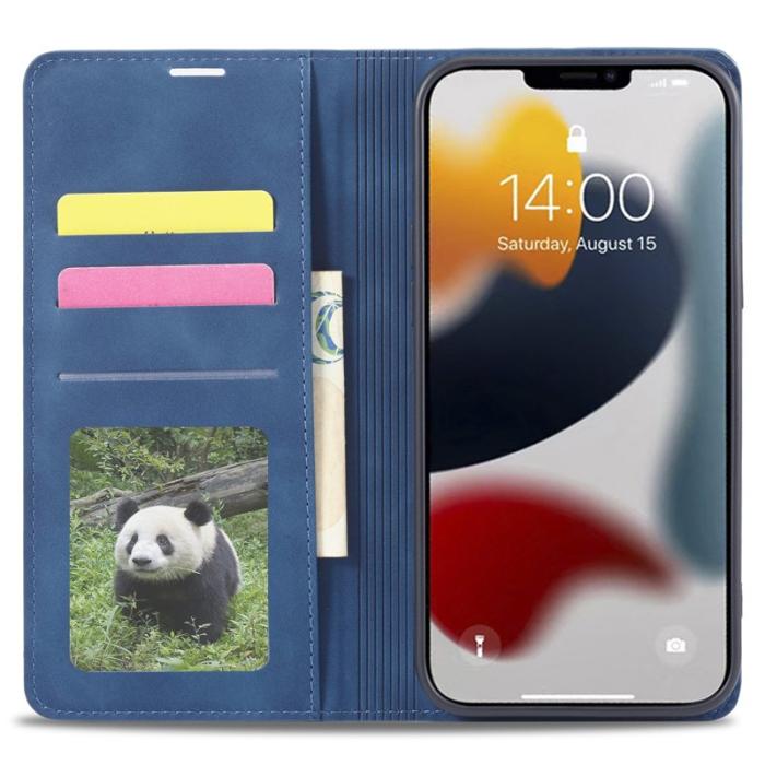 FORWENW - FORWENW Fantasy Series iPhone 15 Fodral Äkta läder - Blå