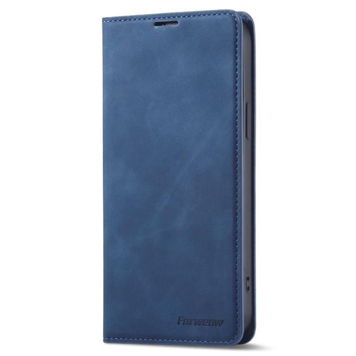 FORWENW - FORWENW Fantasy Series iPhone 15 Fodral Äkta läder - Blå